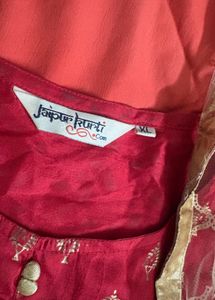 Sparkling Red Anarkali 🥰😍