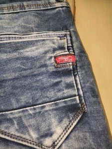 Indigo Fadings Navy Blue Denim Jeans | Waist 30