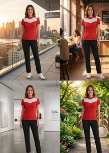 Chic Red Lace Top