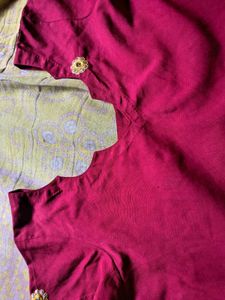 Maroon Embroidered Kurta Set