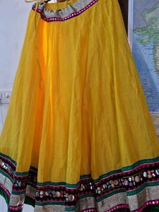 Yellow Ethnic Skirt