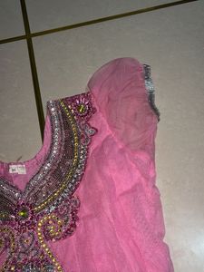Beautiful Pink Embellished Kurta