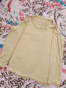 Cream Long Sleeve Top