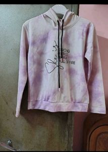 Tie-Dye Hoodie with Graphic Print