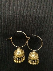Traditional Gold Jhumka Earrings