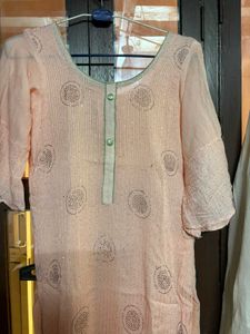 Peach sharara set