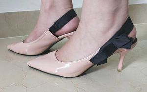Bow Slingback Heels