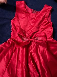 Stunning Red Party Dress with Bow