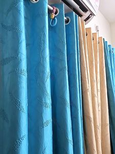 Blue &amp; Gold Curtains - Set of 3