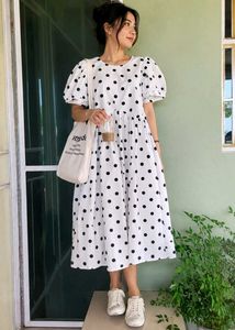 Cute Polka Dot Midi Dress