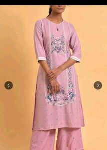 Pink Floral Print Kurta