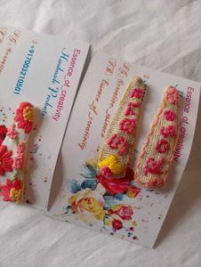 Flower Embroidered Hair Clip