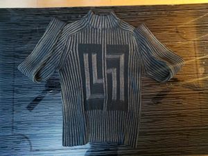 Striped Turtleneck Knit Top