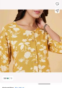Mustard color Block Printed all over kantha work