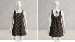Cute Sleeveless Printed short kurti