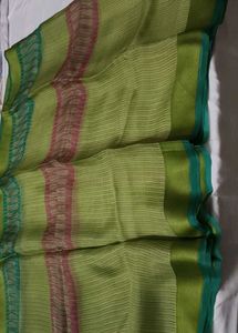 Elegant Green Handloom Chanderi Silk Saree