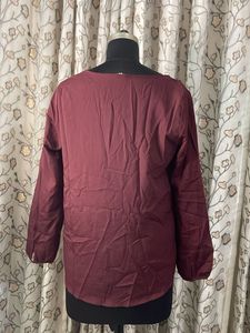 Maroon Embroidered Kurti