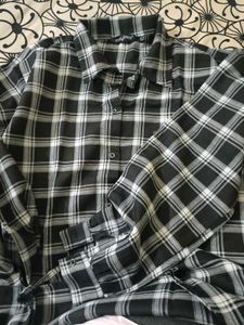 Women's Casual Black &amp; White Check Shirt