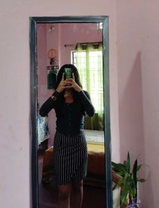 Striped Pencil Skirt