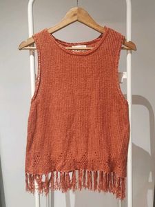 Knit Boho Top with Tassels