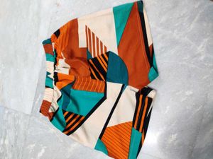 Vibrant Geometric Print Lounge Set