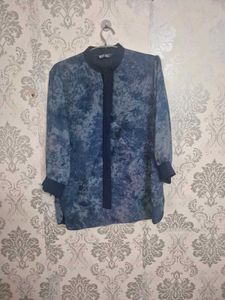 Stylish Blue Printed top
