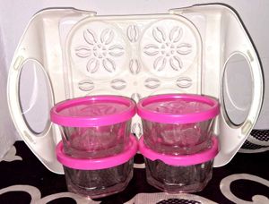 Pink &amp; White Tiffin Box