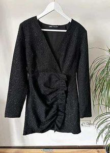 Final Sales 🔥 Turkey Zara Sparkly Black Wrap Dres