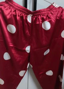 Satin Polka Dot nightsuit