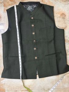 Premium Italian Fabric Nehru Jacket &amp; Trousers – B
