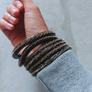 Lac Bangles with Stone Detail