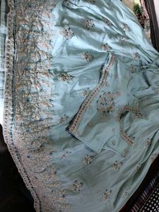 Gorgeous Navy Blue Embroidered Outfit