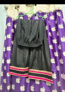 Elegant Black and Pink Kurta Set
