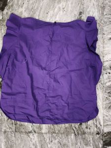 Purple Ruffle Sleeve Top