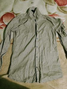 Stylish Olive Green Printed Shirt