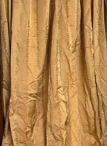 Floral Striped Curtains - Golden Hue