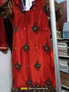Embroidered Red Kurta