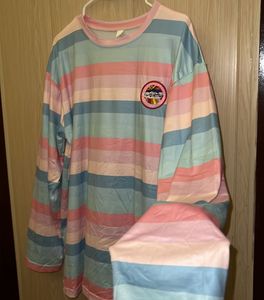 Japenese Pastel Stripe Long Sleeve Shirt