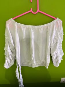 Cute Panda Off-Shoulder Top