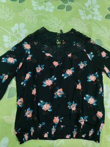 Floral Print Bell Sleeve Top