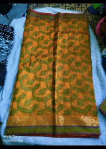 Elegant Mustard Yellow Saree with Blouse