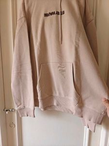 Beige Graphic Hoodie