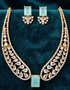 Stunning Emerald & Diamond Necklace Set