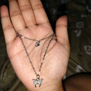 Butterfly Charm Layered Necklace