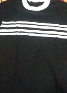 Men's Black Striped T-Shirt