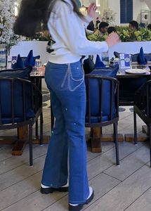 Women's Flared Blue Denim Jeans
