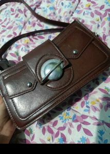 Brown Saturn Detail Bag