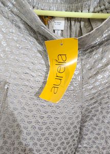 Grey Silver Motif Printed Palazzo