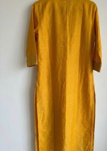 Elegant Yellow Cotton Kurta