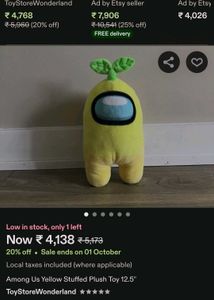 Genuine Toikido Among Us Yellow Plush Toy – Origin